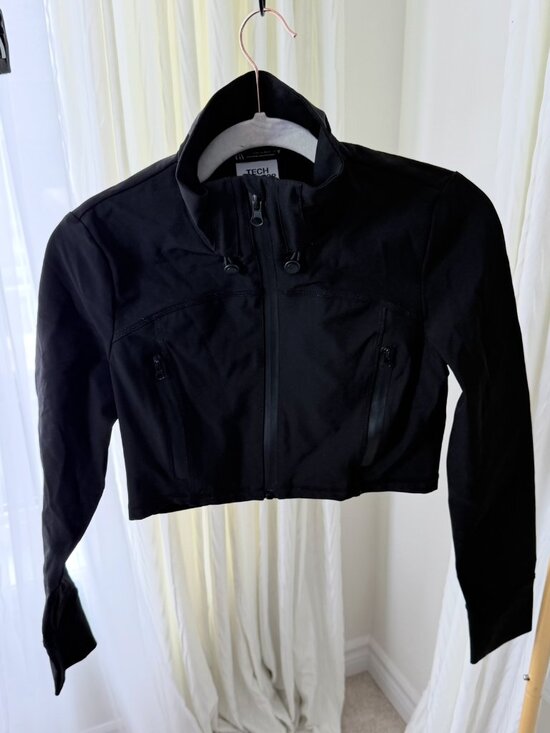 Zara Jackets & Blazers - Zara XS Tech Crop Top jacket